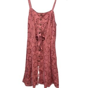 ❤️ HOLLISTER EYELET CUTOUT DRESS SIZE SMALL